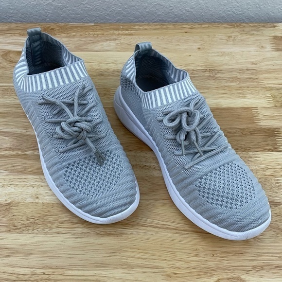 NWOT Danskin Energy Gray Sock Knit Sneakers- Sz 9 - Picture 1 of 9
